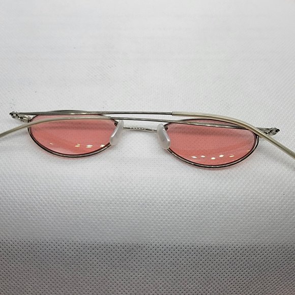 OLIVER PEOPLES OP-601 Silver Pink Oval Sunglasses - Picture 10 of 12
